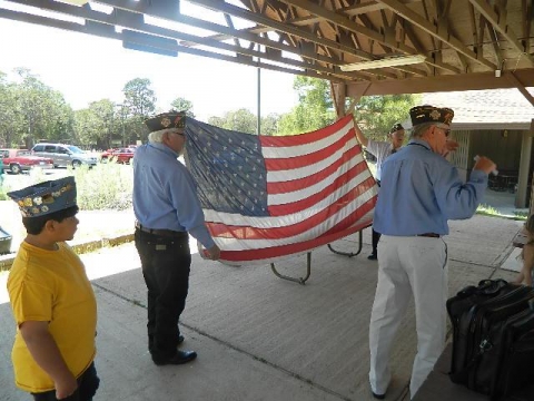 Flag Folding demonstration for Kiabab Learning Center