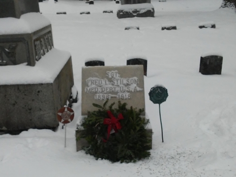 Wreaths Across America....... Stilson Grave Site Decorated