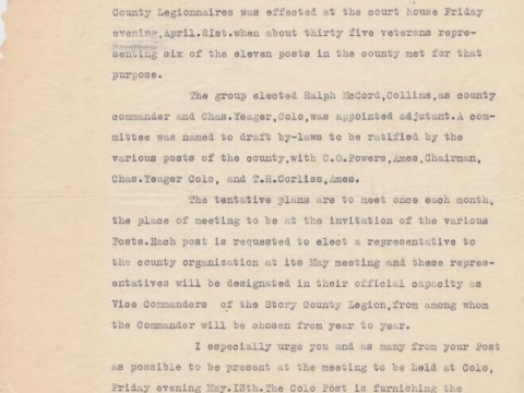 Story County Council Early Records