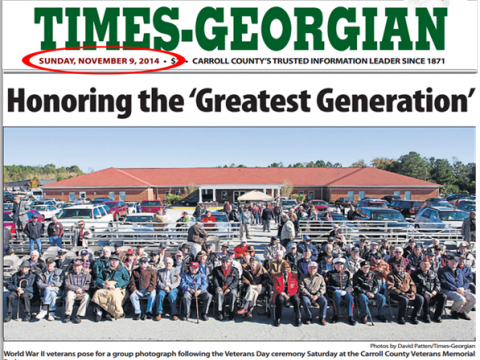2014 Veterans Day Observance