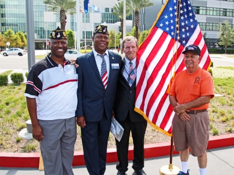 2017  Flag raising ceremony at the Veterans Hospital in New Orleans