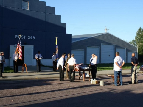 First Flag Burning Ceremony by Post #249