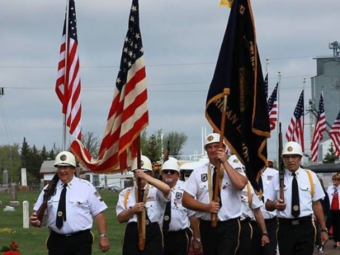 Marching to the Cemetery on Memorial Day