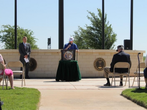 Camp Barkeley Flag Pole Rededication at Veterans Cemetary