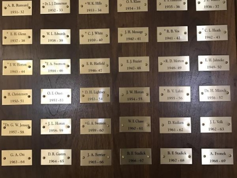 Past Commanders Plaque