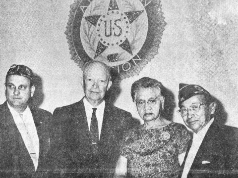 President Eisenhower Dedicates American Legion Post 739