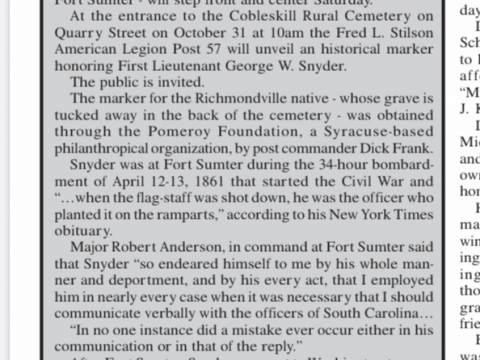 Lt George W Snyder