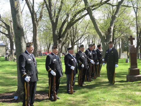 Rededication of Civil War Veteran Hietpas' New Grave Marker