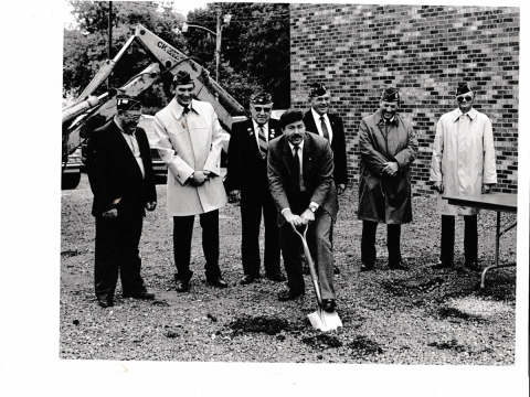 Breaking Ground for the new Legion Hall.  Oct 5,1989