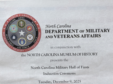 North Carolina Military Hall of Firsts Induction Ceremony 2025