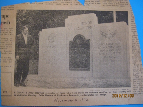 ROLL OF HONOR (November 11, 1972)