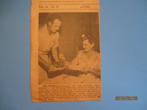 AUXILIARY APPRECIATION DINNER (August 18, 1958)
