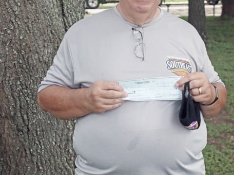 2020-07. Post 307 makes Donation for Louisiana First District Baseball. 