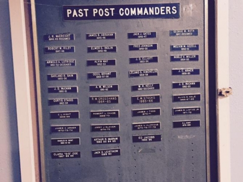 Past Commanders Plaque