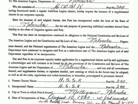 Supplemental Charter