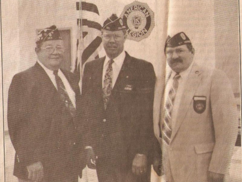 Visit of National Commander Bruce Thiesen (1993 - 1994) to Post 359