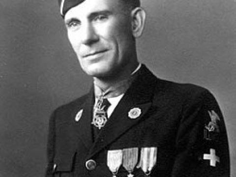 Charter member Cpl.Thomas Pope C.M.H. Recepient