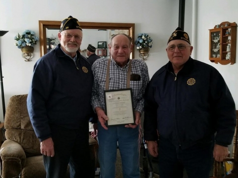 Vernon Jacobs recognized for 60 Years of Legion Membership