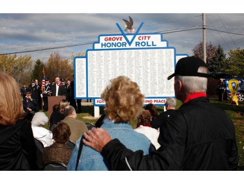 Dedication of Post WWII Memorial