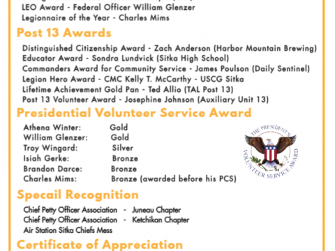 Post 13 Awards Night - 2024