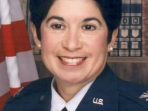 American Legion Post 240 Past Commander (2000-2001) USAF Colonel Bea Marin Statue Dedication