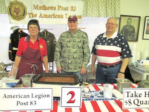 Mathews Post 83 WINS TOP CHILI HONORS AGAIN