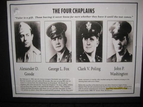 The Four Chaplains Memorial 2/14/15