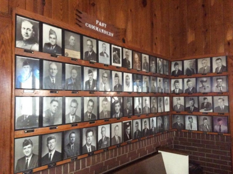 First wall of Past Post Commanders starting in 1919
