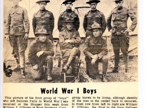 WWI veterans from Bellows Falls