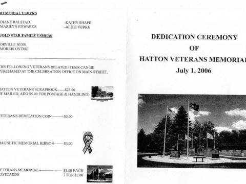 Hatton memorial dedication ceremony