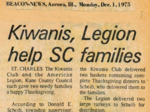 Legion Teams Up with Kiwanis for Needy Families