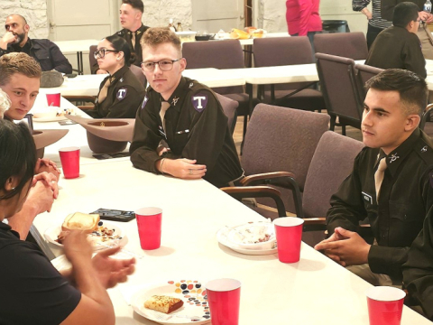 TARLETON STATE UNIVERSITY CORP OF CADETS BREAK BREAD WITH LEGIONNAIRES